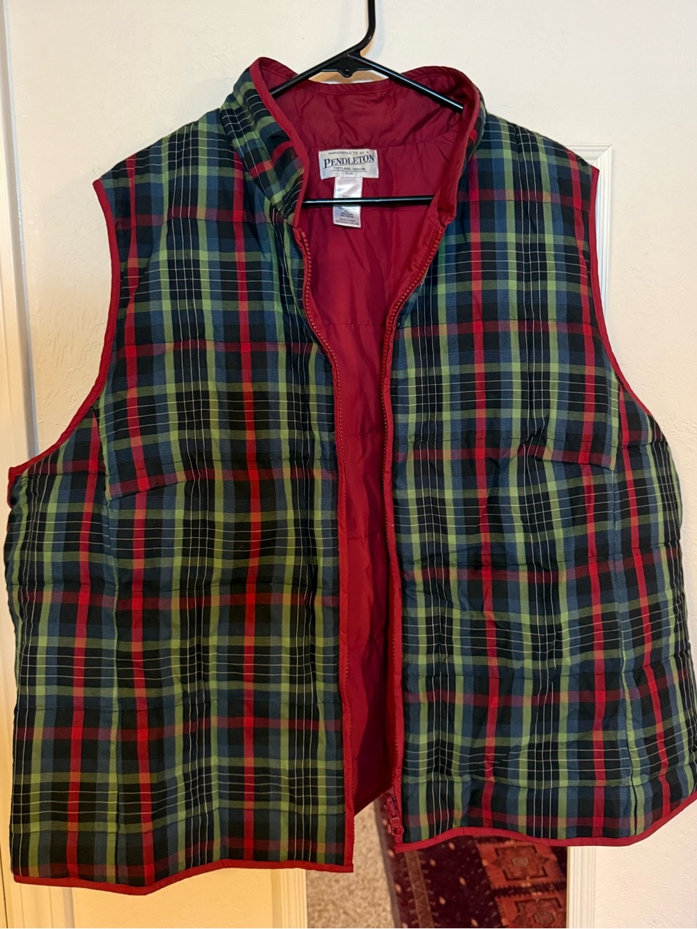Pendleton Reversible Plaid Quilted Vest